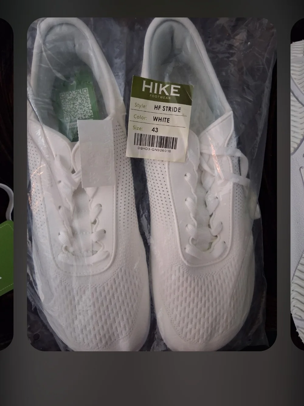HIKE White HF Stride Mesh Sneakers